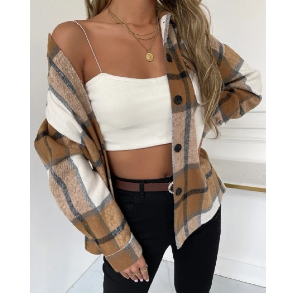 Plaid button down jacket - Picture 5 of 6